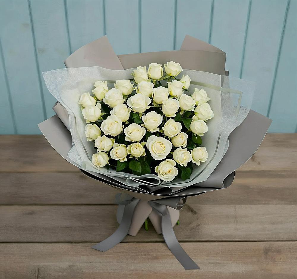 Букет Белоснежная нежность в Ельдигино