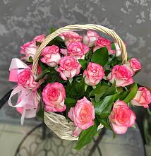 Цветочная композиция из Розы в корзине #REPLACE_PRED# Ельдигино
