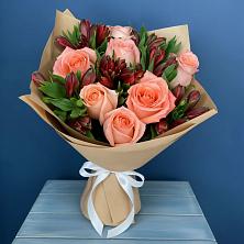 Букет цветов из:  Розы и Альстромерии в Ельдигино