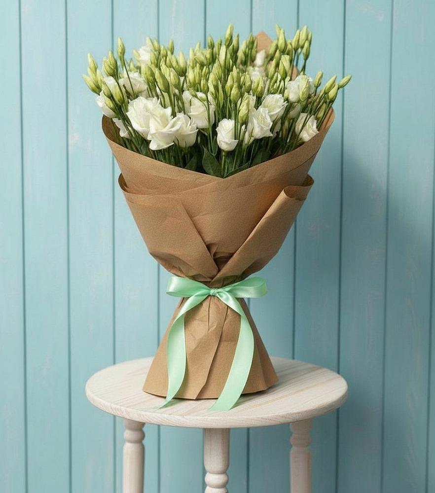 Букет цветов из: Лизиантусы в Ельдигино