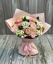 Букет цветов из:  Гвоздики, Розы и Хризантемы в Ельдигино