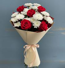 Букет цветов из:  Розы и Хризантемы #REPLACE_PRED# Ельдигино