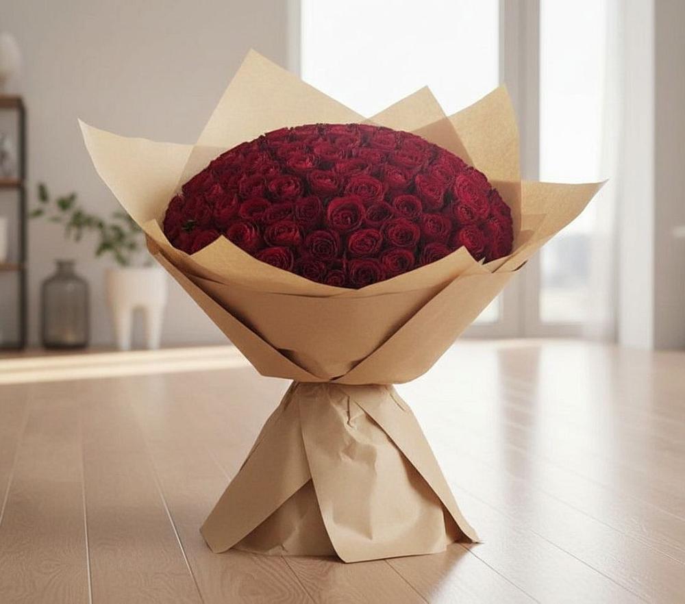 Букет 101 Красная роза в Ельдигино