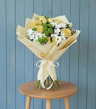 Букет цветов из:  Хризантемы и Розы #REPLACE_PRED# Ельдигино