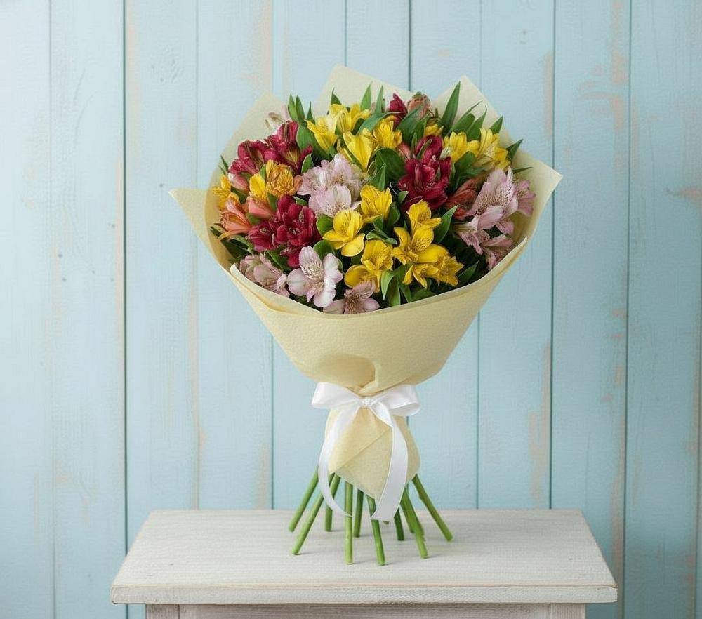 Букет цветов из: Альстромерии в Ельдигино