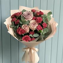 Букет цветов из:  Гвоздики и Розы в Ельдигино
