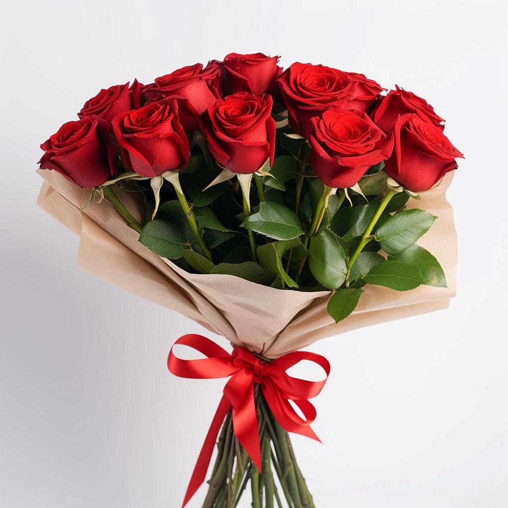 Букет 11 Красных роз Эдлесс Лав в Ельдигино